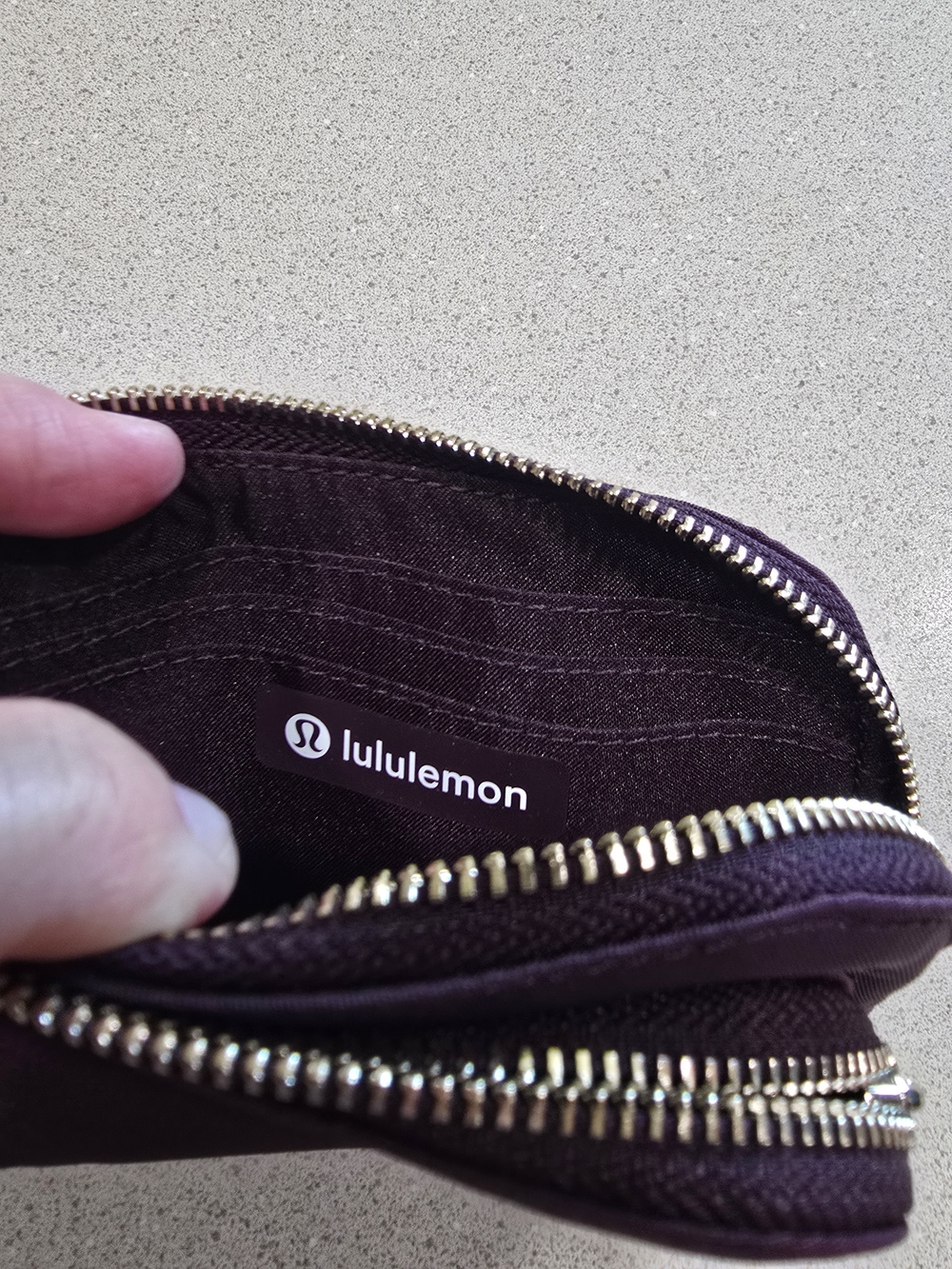 lululemon athletica Plum Zip Key Pouch with Ring - Picture 2 of 5